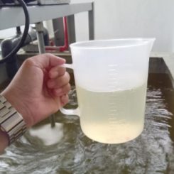 treated wastewater in final tank prior chlorination treated wastewater in final tank prior chlorination